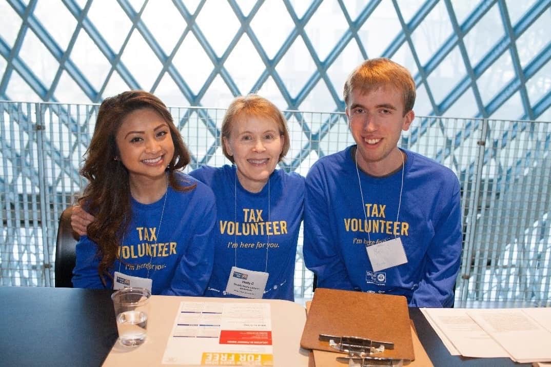 A Photo of three Free Tax Prep volunteers