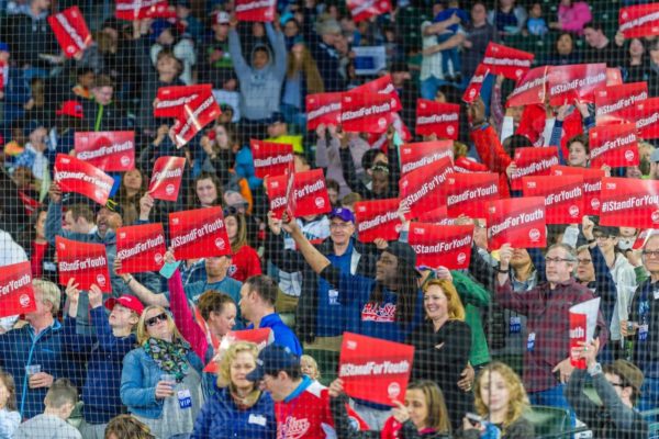 Seattle Mariners Dan Wilson and Jay Buhner for the All-Star Softball Classic