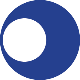 icon of blue circle with inner small white circle