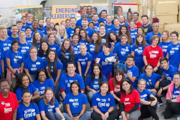 Emerging Leaders group volunteering at El Centro de la Raza