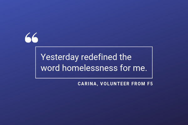 Quote from Carina, a volunteer at the Family Resource Exchange; Yesterday redefined the word homelessness for me.