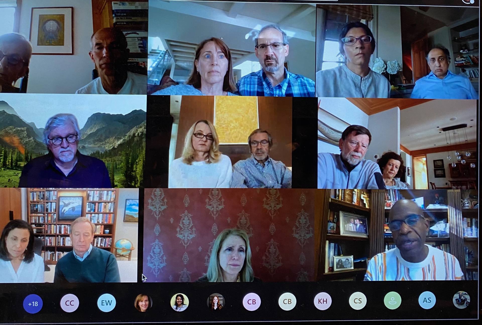 screenshot of a teams meeting of all participants to the remote meeting