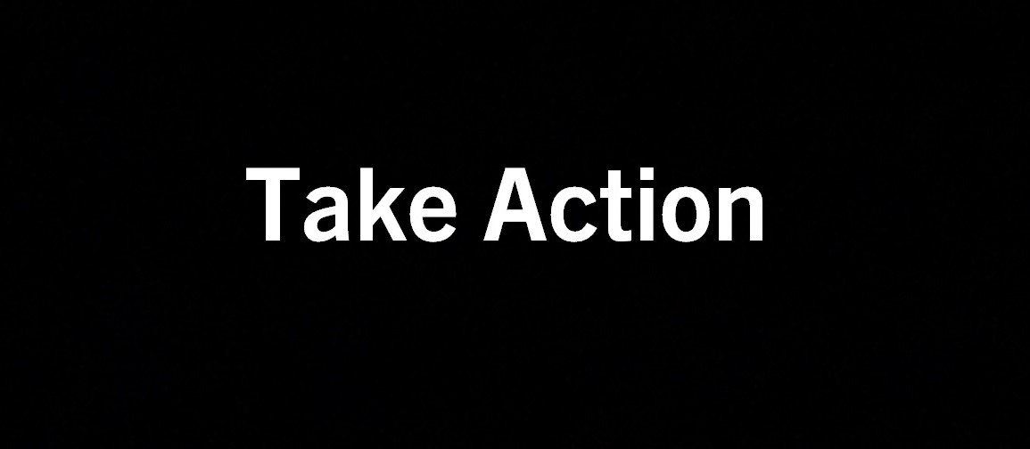 The words Take Action