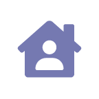 icon of a house with a person standing in front