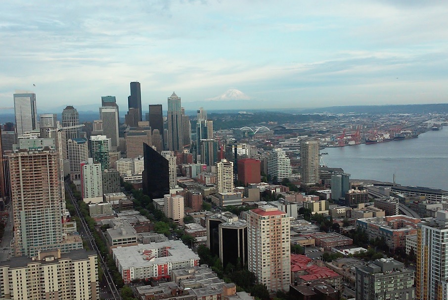 Photo of Downtown Seattle, taken from the Space Needle.