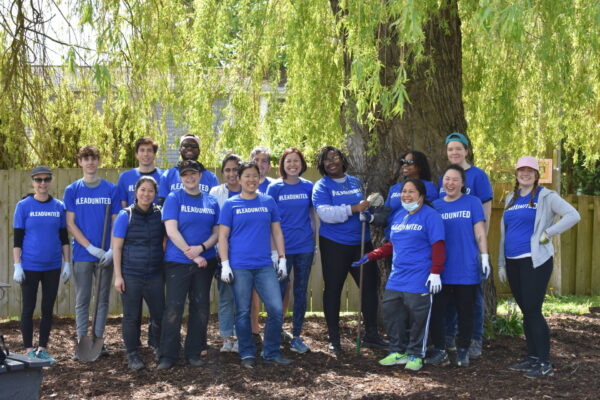 Group of civic minded young professionals volunteering