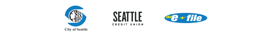 Free Tax Prep 2022 Sonsors: City of Seattle, Seattle Credit Union, IRS e-file